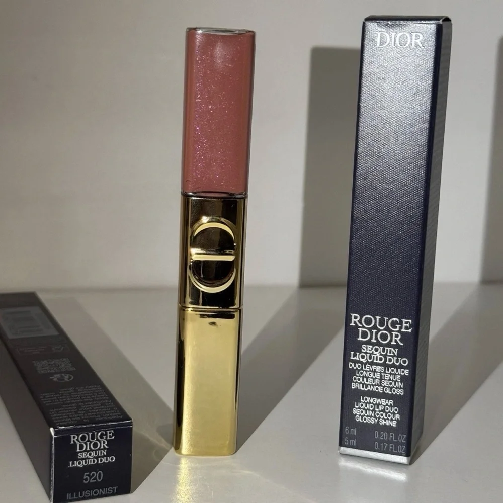 Dior - Rouge Dior Sequin Liquid Duo 2025 Limited Edition 520 Illusionist